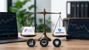 Comparación de costes plataformas y regulación entre Fusion Markets y Pepperstone.