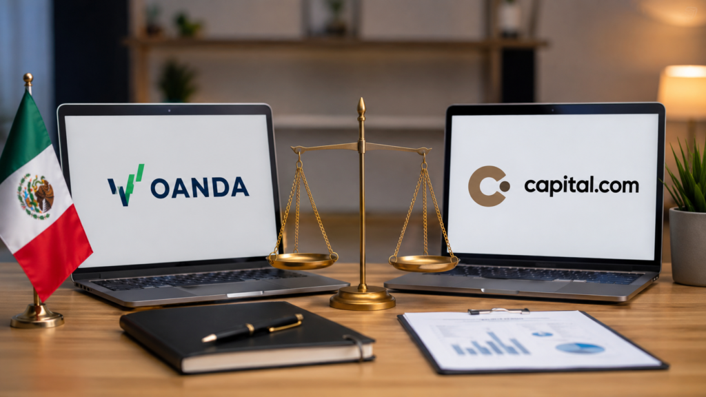 Comparativa de OANDA y Capital.com para usuarios en México