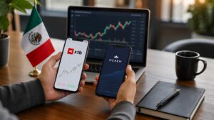 Comparativa mensual entre XTB y MEXEM para usuarios en México