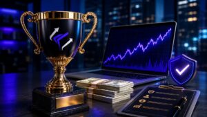 Competencia mensual de FundedNext con premios y reglas de fondeo.