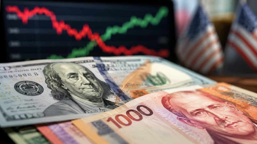 Dólar y peso reaccionan al dato de consumo de EE. UU.