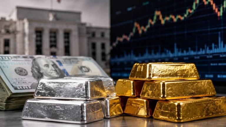 Oro y plata reaccionan al dólar tasas de la Fed y datos de inflación.