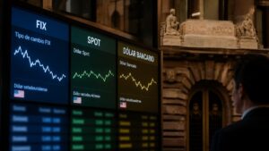 Pantallas con FIX spot y dólar bancario antes de Banxico