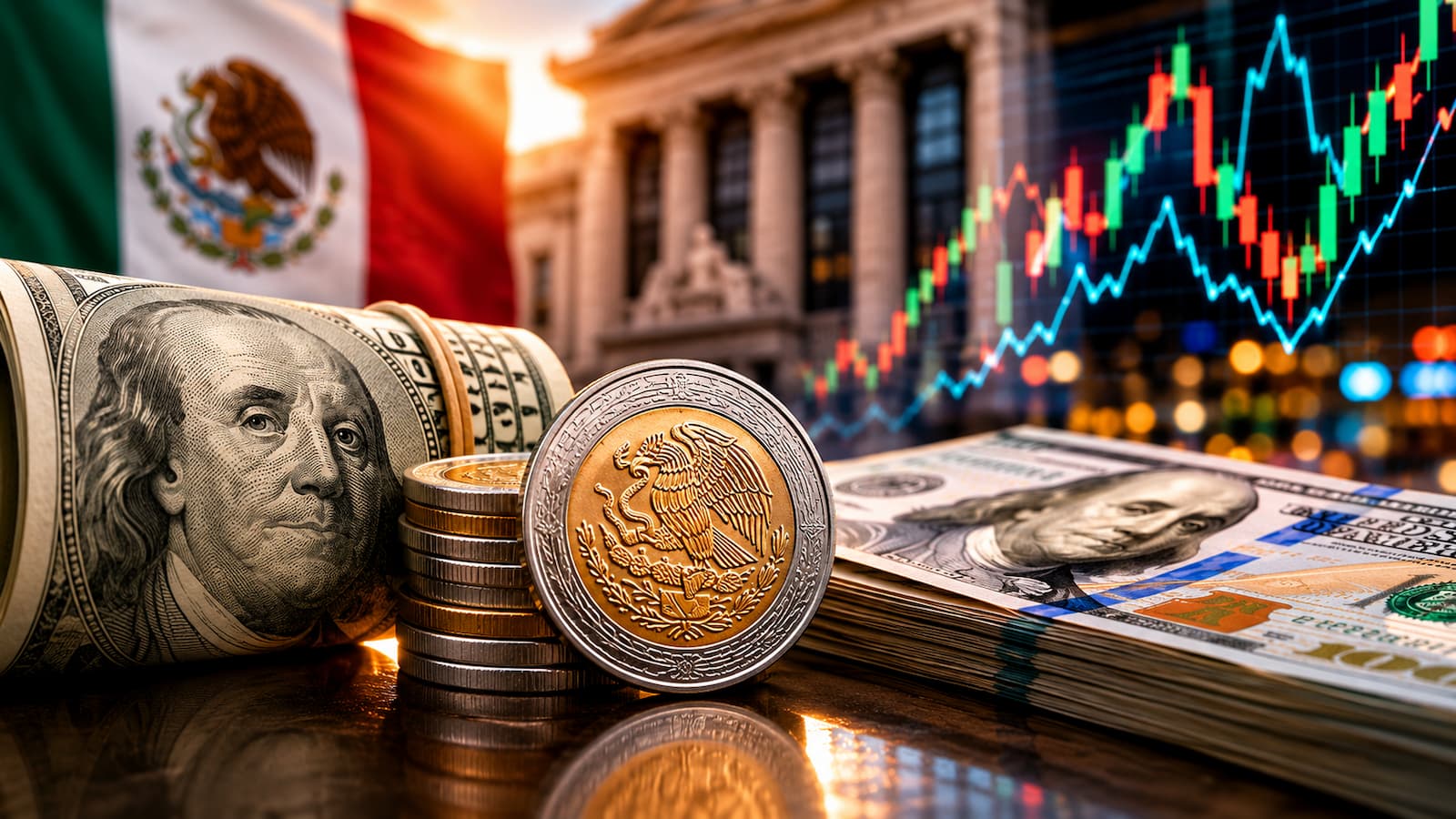 Peso mexicano y dólar antes de nuevas señales de Banxico
