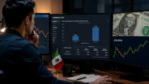 Trader mexicano revisa FedWatch dólar y USD MXN antes del FOMC