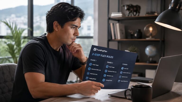 Trader mexicano revisa reglas de FundingPips 2 Step Flex antes del reto