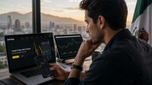 Trader revisa Exness y MetaTrader antes de operar CFDs desde México