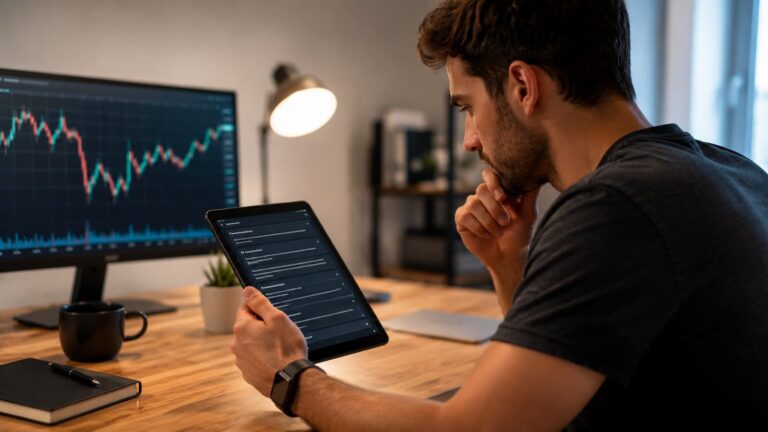 Trader revisa reglas de Pay Later antes de pagar un challenge