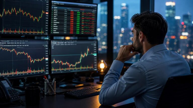Trader revisa spreads y margen en commodities durante una sesión volátil