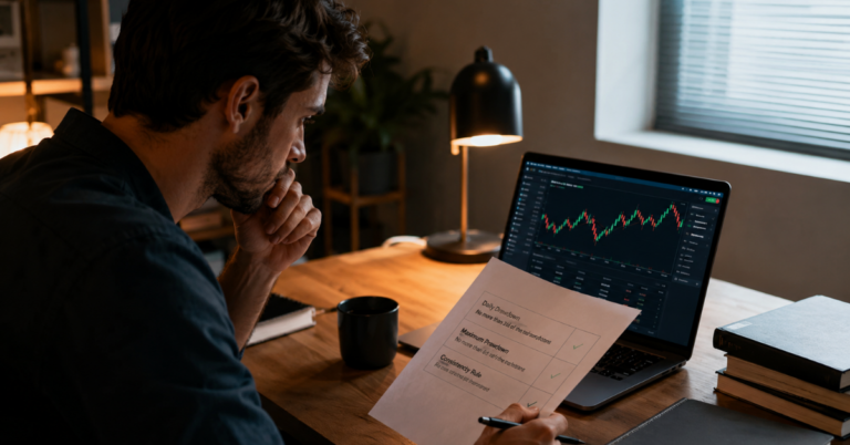 Drawdown diario, máximo y trailing: la regla que puede cerrar una cuenta fondeada aunque el trader vaya bien