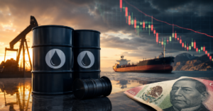 WTI y Brent caen mientras el mercado mira Ormuz inflación y peso mexicano.