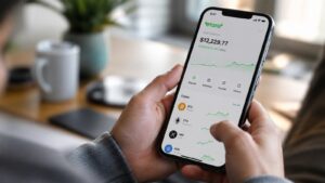 App de eToro con criptomonedas y wallet digital