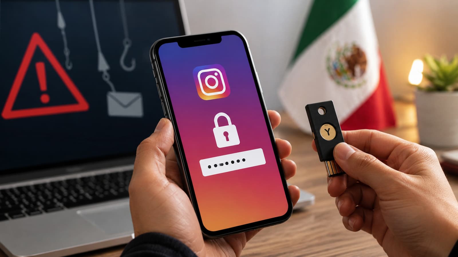 Aviso de seguridad de IG phishing y 2FA para México