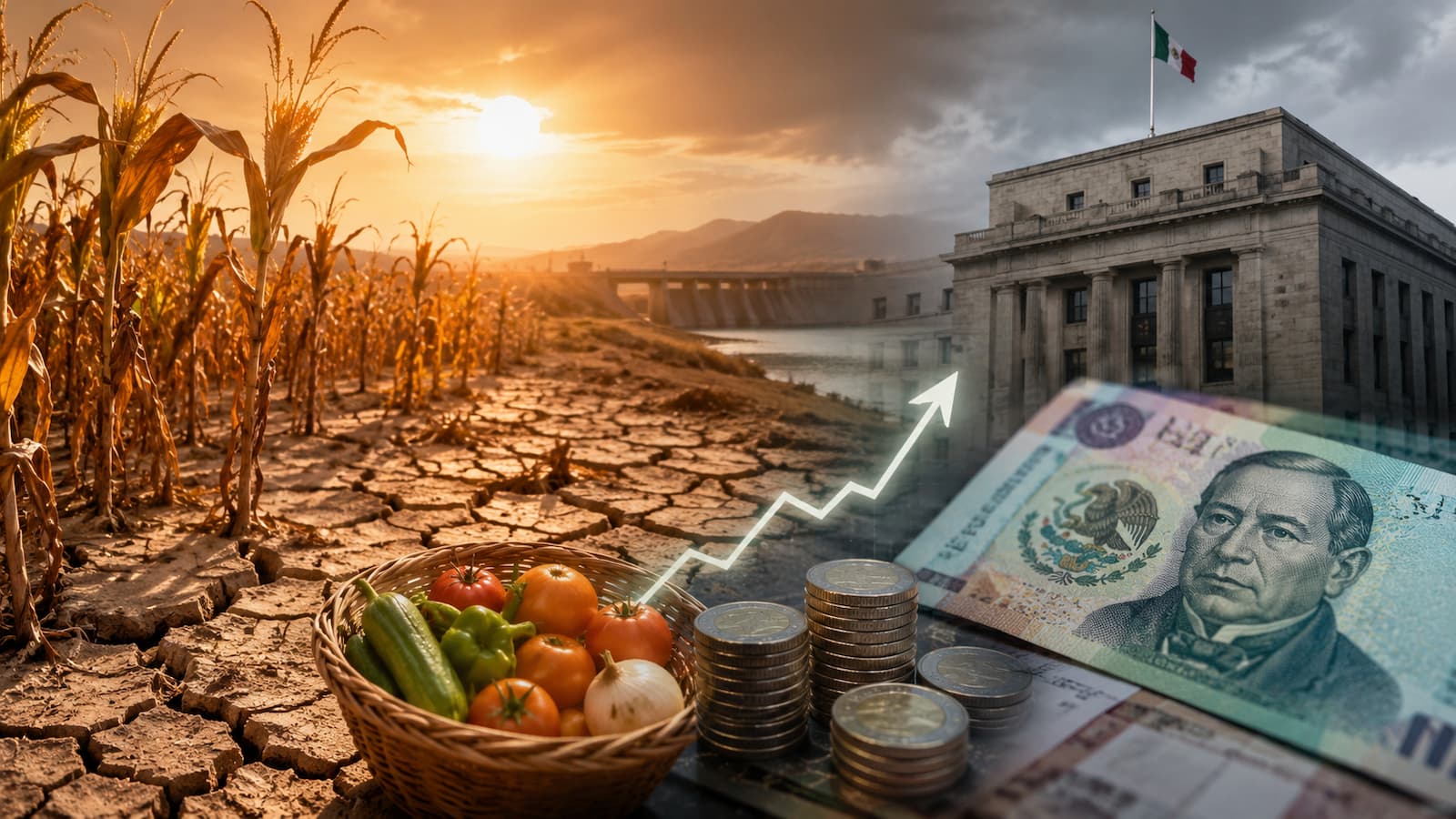 Banxico advierte que El Niño puede presionar alimentos e inflación en México. Qué implica para tasas peso y USD MXN