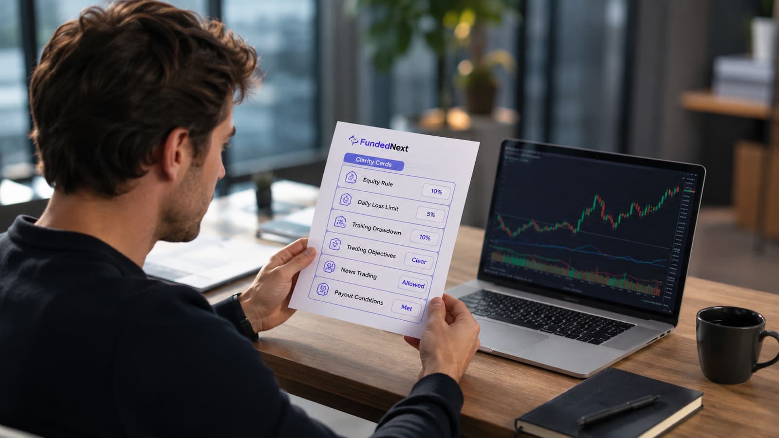 Clarity Cards de FundedNext muestran reglas y límites antes del payout