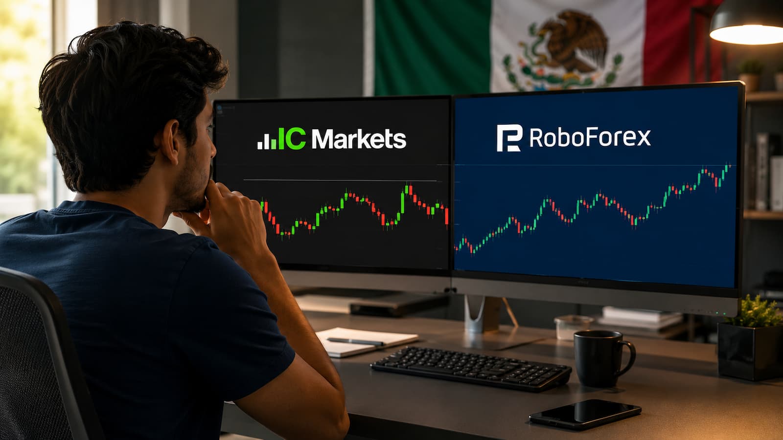 Comparación de IC Markets y RoboForex para traders mexicanos