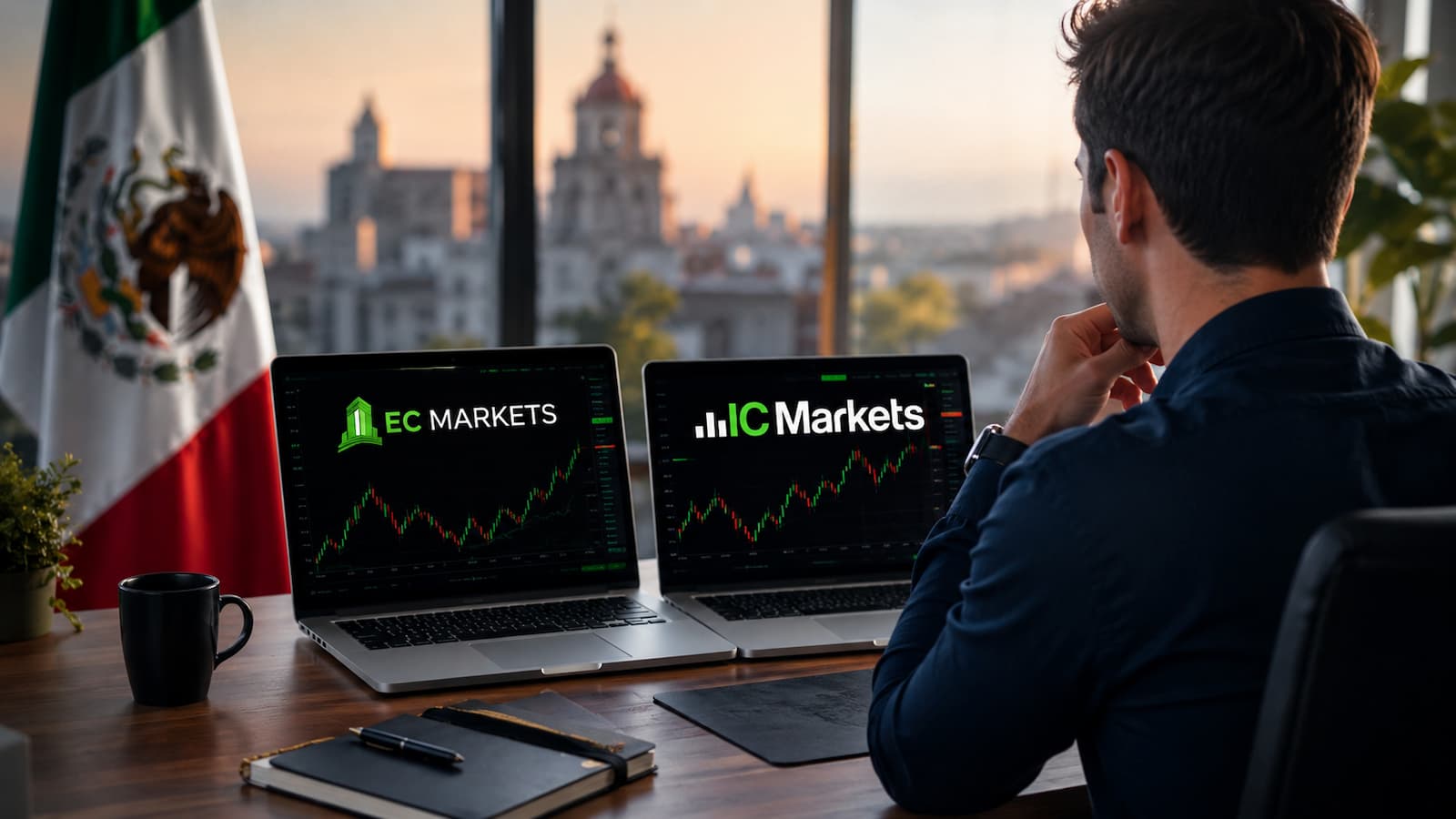 Comparación de brókers EC Markets e IC Markets para usuarios en México