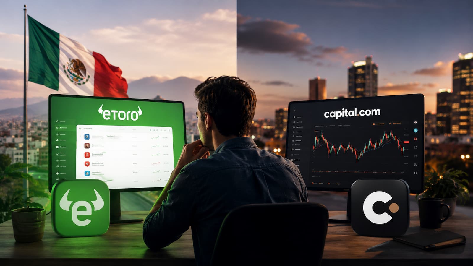 Comparación de eToro y Capital.com para usuarios en México