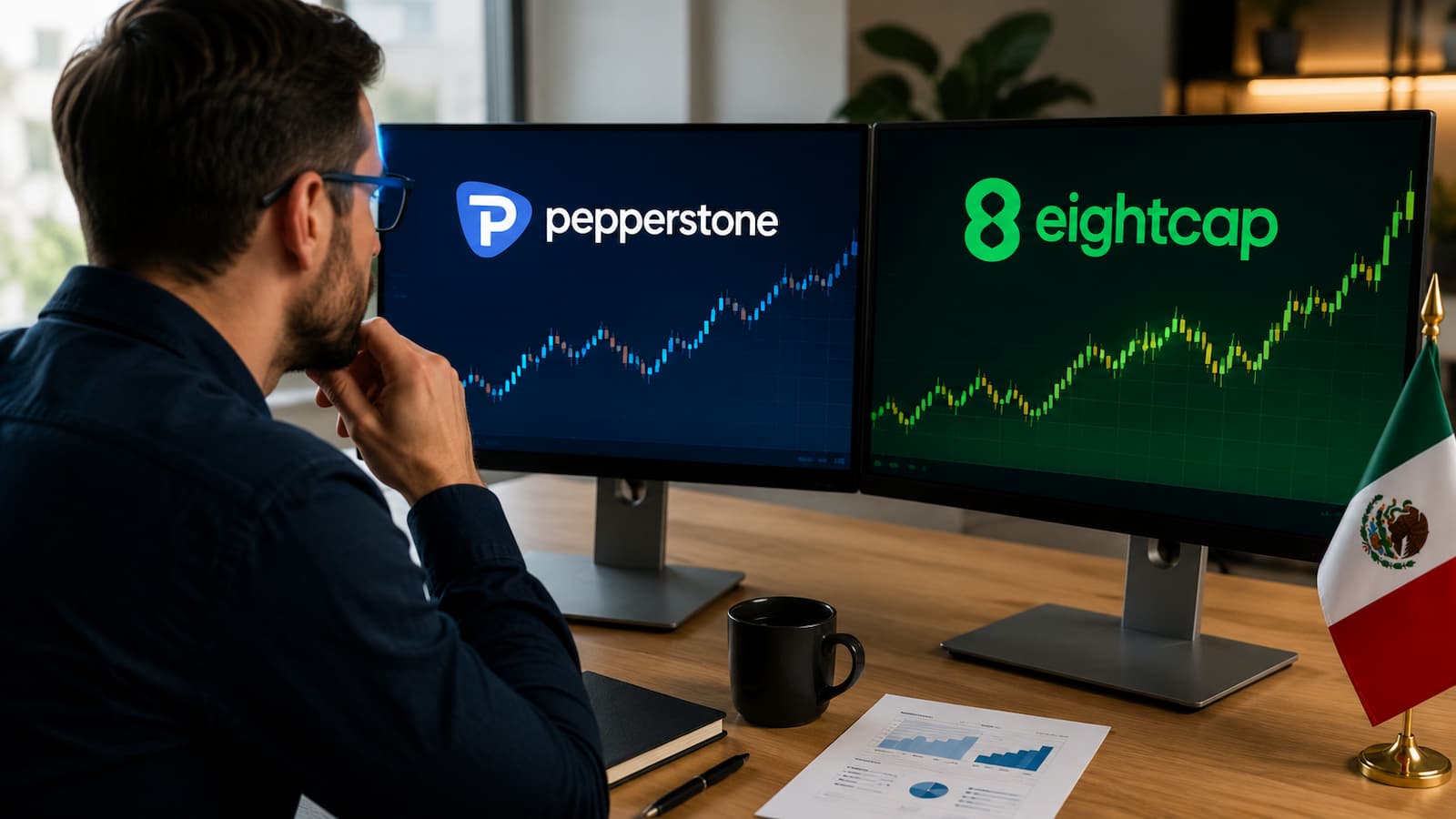 Comparativa de Pepperstone y Eightcap para usuarios en México
