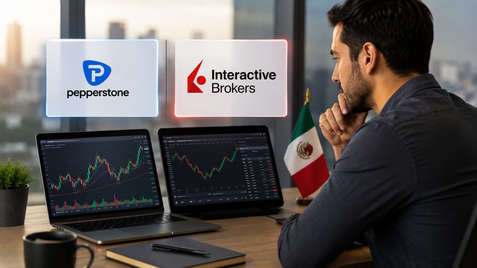 Comparativa de Pepperstone y Interactive Brokers para usuarios en México