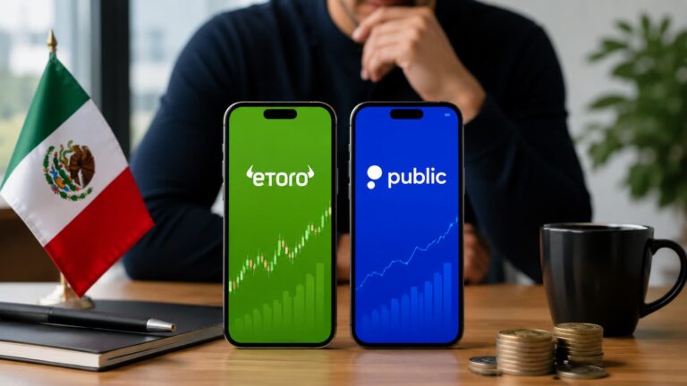Comparativa de eToro y Public para usuarios mexicanos en julio