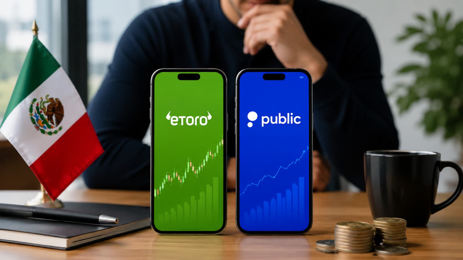Comparativa de eToro y Public para usuarios mexicanos en julio