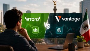 Comparativa de eToro y Vantage para usuarios que operan desde México.