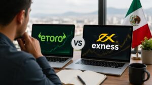 Comparativa eToro vs Exness para usuarios mexicanos que buscan bróker online.