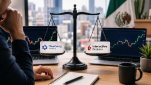 Comparativa entre Blueberry Markets e Interactive Brokers para usuarios en México.