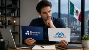 Comparativa entre Blueberry Markets y AvaTrade para traders en México.