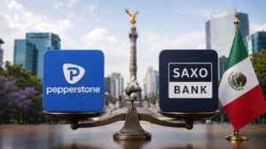Comparativa entre Pepperstone y Saxo Bank para usuarios en México.
