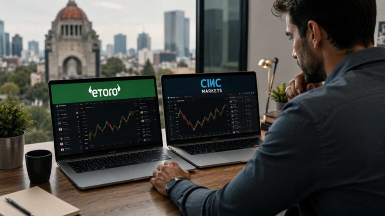 Comparativa entre eToro y CMC Markets para usuarios en México