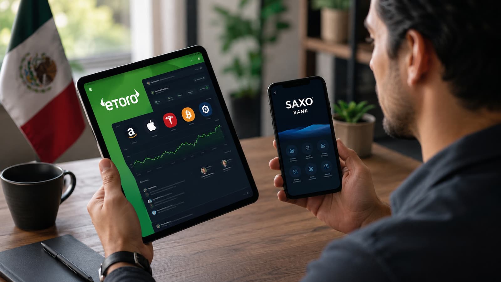Comparativa entre eToro y Saxo Bank para usuarios en México