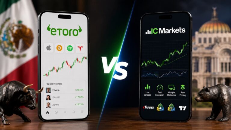 Comparativa julio entre eToro e IC Markets para México