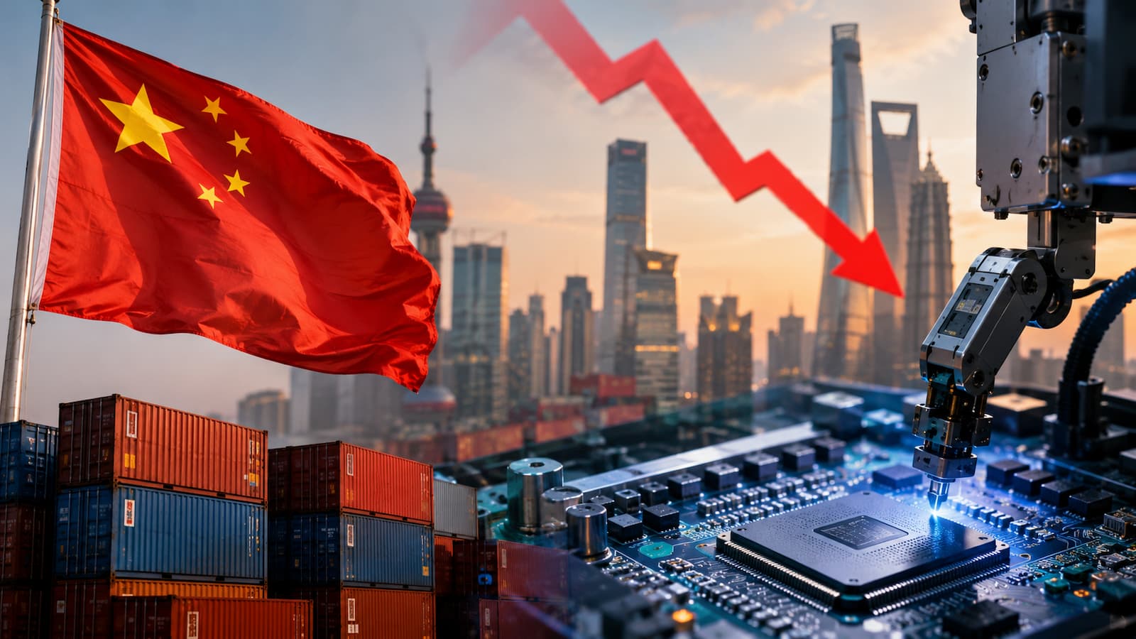 La economía china pierde ritmo mientras sus exportaciones tecnológicas mantienen fuerza.