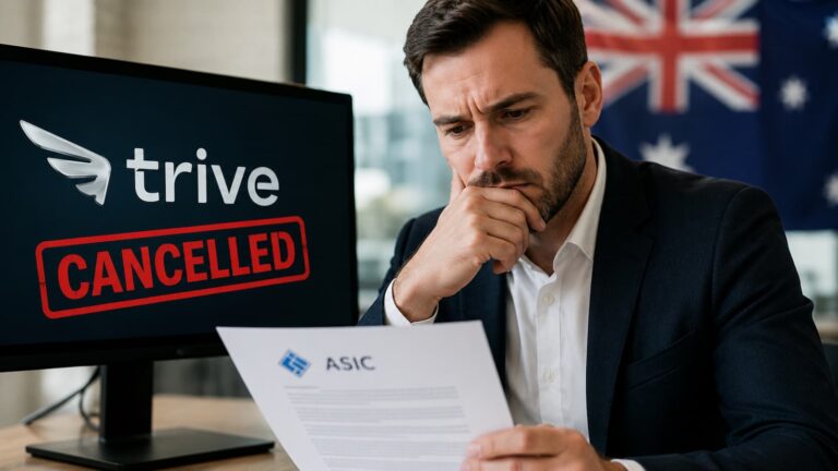 La licencia australiana de Trive fue cancelada por ASIC desde el 1 de julio de 2026