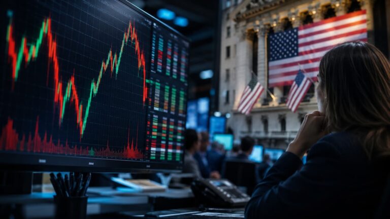 La volatilidad de acciones contrasta con la calma del S&P 500 en Wall Street.