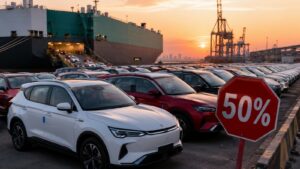 Los autos chinos enfrentan aranceles de hasta 50% para ingresar al mercado mexicano.