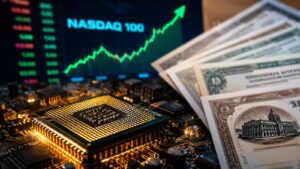 Los semiconductores impulsaron al Nasdaq 100 mientras los bonos mantuvieron presión.