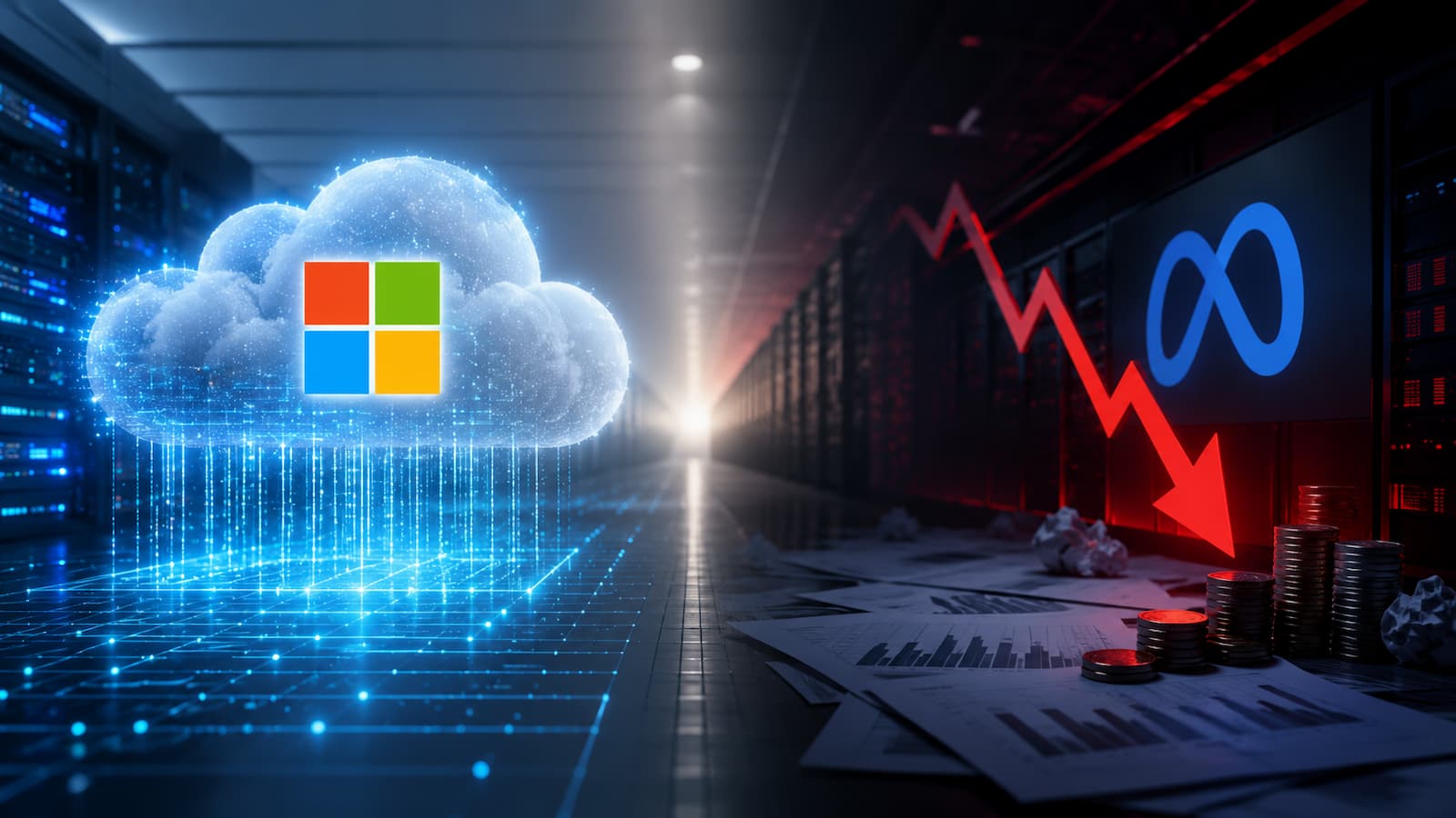 Microsoft acelera en Azure mientras Meta afronta más presión sobre margen y caja.