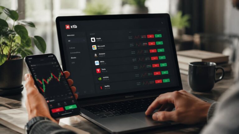 Pantalla de XTB con acceso a acciones internacionales (1)
