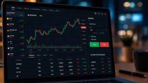 Pantalla de trading con CFDs y costes de financiación nocturna.