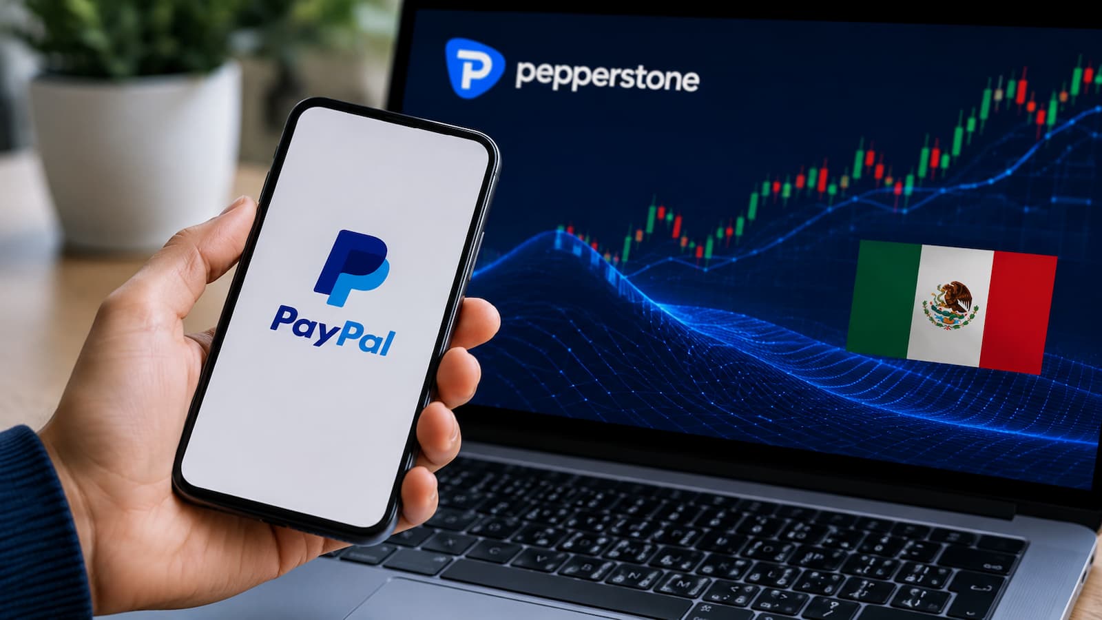 PayPal aparece como método disponible para México en Pepperstone.