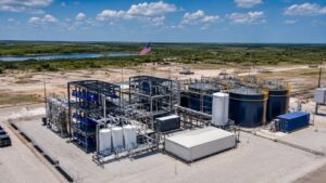 Planta demostrativa de EnergyX para extracción directa de litio en Texas.