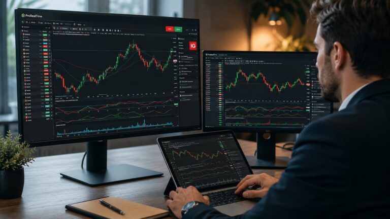 Plataforma ProRealTime integrada en IG para operar CFD con gráficos avanzados