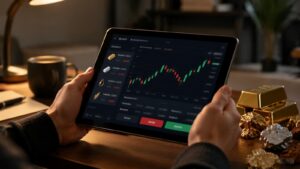 Plataforma XTB mostrando la operativa sobre oro y materias primas