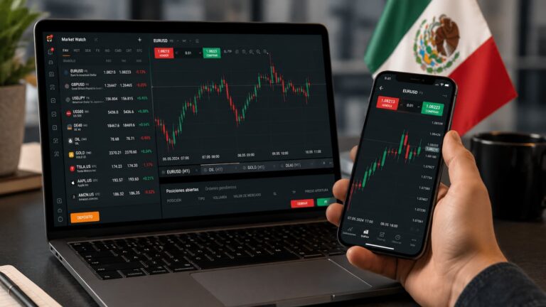 Plataforma xStation de XTB en web y móvil para usuarios que operan desde México.