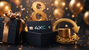 Promoción de cashback de 4XC por su octavo aniversario
