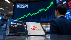 Samsung y SK Hynix impulsaron el rebote del KOSPI tras dos sesiones de caídas.