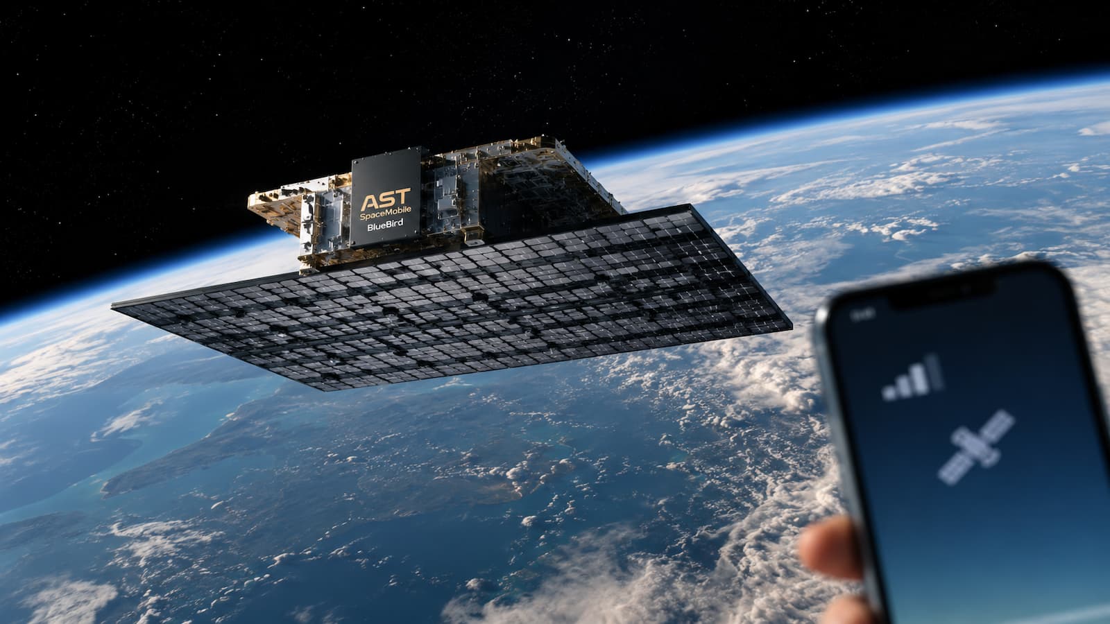 Satélites BlueBird de AST SpaceMobile para conectar teléfonos móviles desde órbita baja.